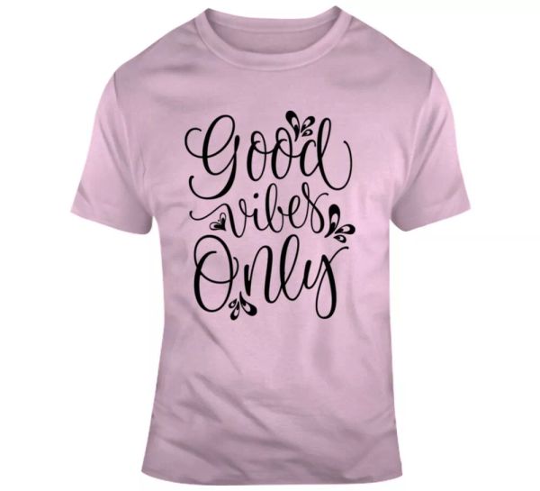 good vibes only positive novelty t shirt a happy motivational inspirational tee, White;black
good vibes only positive novelty t shirt a happy motivational inspirational tee, White;black