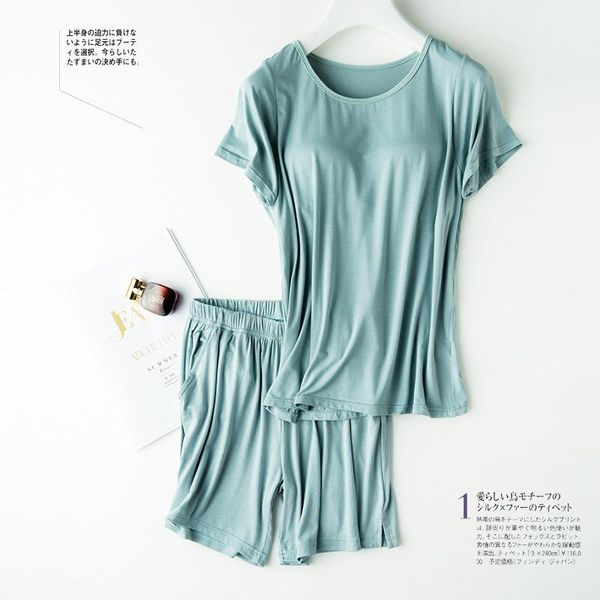 women's tracksuits 2021 summer two-piece pant suits short-sleeved chest pad bra suit with shorts pajama sets lounge wear o-neck, Gray
women's tracksuits 2021 summer two-piece pant suits short-sleeved chest pad bra suit with shorts pajama sets lounge wear o-neck, Gray