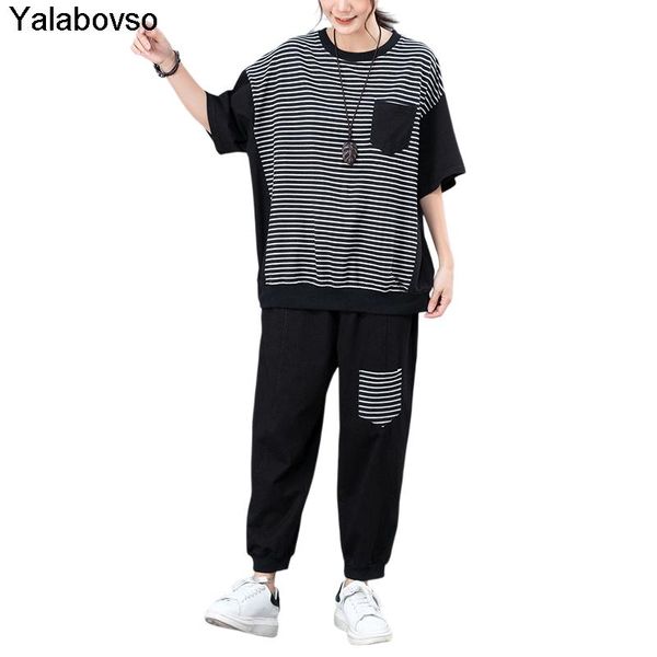 summer 2021 est two piece set women loose stripe round neck mother's sport outfits suit women's casual tracksuit yalabovso pants, White
summer 2021 est two piece set women loose stripe round neck mother's sport outfits suit women's casual tracksuit yalabovso pants, White