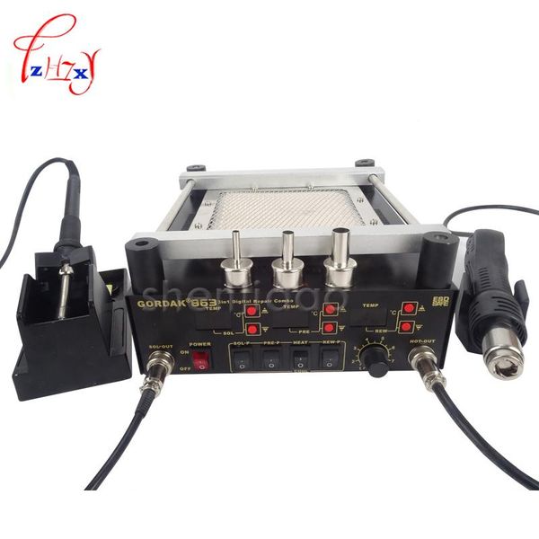 professional heat guns 863type 110-220v/605w air gun solder station+electric soldering iron+ir infrared preheating station 1pc
professional heat guns 863type 110-220v/605w air gun solder station+electric soldering iron+ir infrared preheating station 1pc