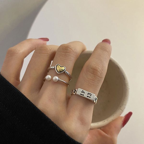 love pearl mouth ring women's pure silver korean student simple fashion hand jewelry, Black
love pearl mouth ring women's pure silver korean student simple fashion hand jewelry, Black