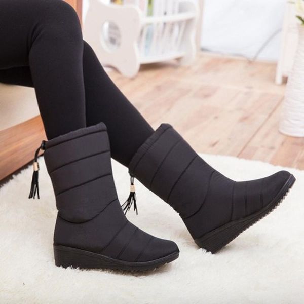 boots women snow waterproof shoes casual plush mid-calf botas mujer booti pull on thicken warm down cotton plus size, Black
boots women snow waterproof shoes casual plush mid-calf botas mujer booti pull on thicken warm down cotton plus size, Black