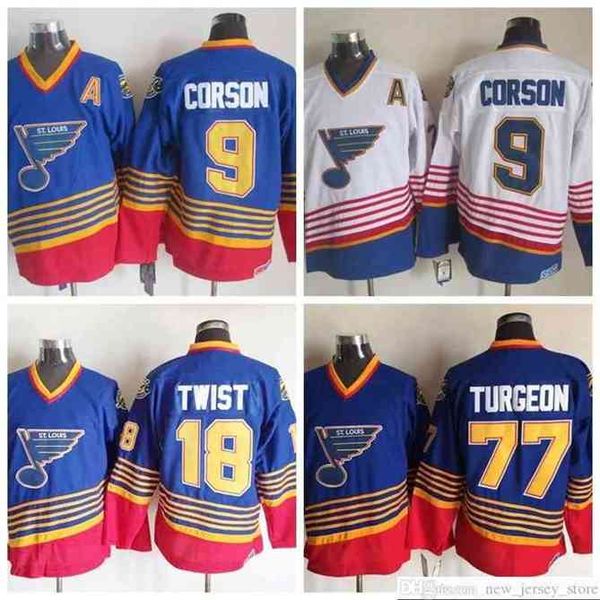 96 wholesale hockey st. louis blues 9 shayne corson 18 tony twist ccm 77 pierre turgeon vintage stitched jerseys, Black
96 wholesale hockey st. louis blues 9 shayne corson 18 tony twist ccm 77 pierre turgeon vintage stitched jerseys, Black