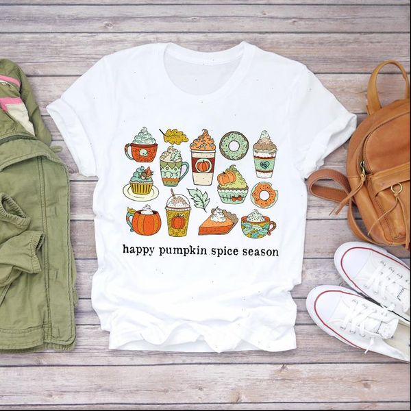 pumpkin coffee drink thanksgiving halloween womens fall autumn print graphic tee shirt, White
pumpkin coffee drink thanksgiving halloween womens fall autumn print graphic tee shirt, White