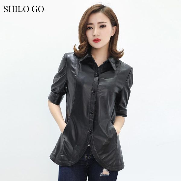 women's jackets shilo go leather jacket womens spring fashion sheepskin genuine lapel collar half sleeve single breasted concise, Black;brown
women's jackets shilo go leather jacket womens spring fashion sheepskin genuine lapel collar half sleeve single breasted concise, Black;brown