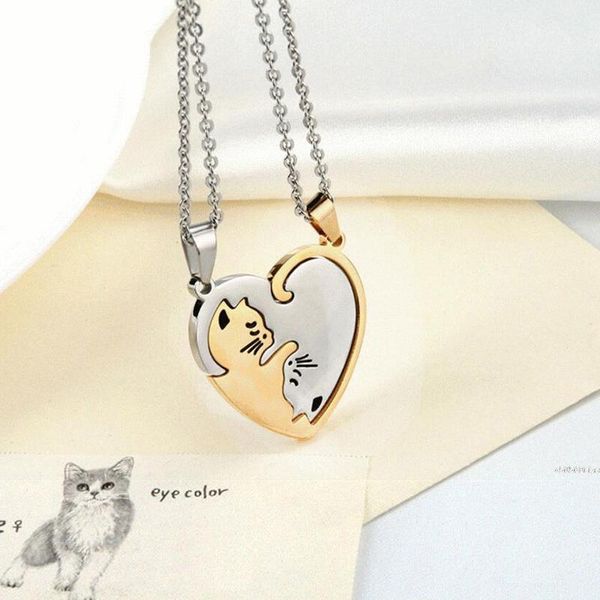 couples matching heart pendant necklace for women stainless steel jewelry friend friendship accessories statement charms necklaces, Silver
couples matching heart pendant necklace for women stainless steel jewelry friend friendship accessories statement charms necklaces, Silver