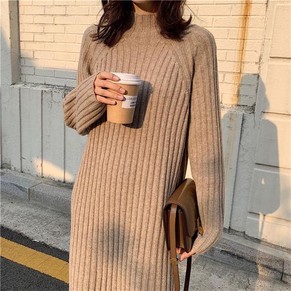 women's sweaters 2021 winter women basic long sweater dress turtleneck sleeve elegant solid color slim fit knitted dresses pullovers, White;black
women's sweaters 2021 winter women basic long sweater dress turtleneck sleeve elegant solid color slim fit knitted dresses pullovers, White;black
