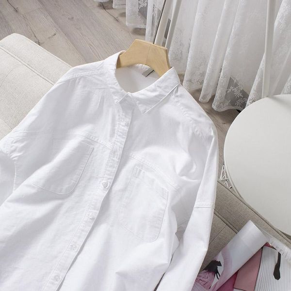 2020 spring and autumn new fashion casual white shirt for women2021, White;black
2020 spring and autumn new fashion casual white shirt for women2021, White;black