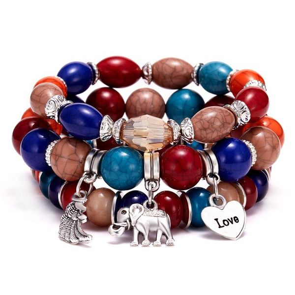 charm bracelets 3pcs/set bohemia & bangles for women beaded bracelet with colorful gem long wrap fashion jewelry gift, Golden;silver
charm bracelets 3pcs/set bohemia & bangles for women beaded bracelet with colorful gem long wrap fashion jewelry gift, Golden;silver