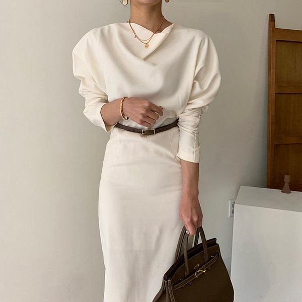 casual dresses alien kitty 2021 women french solid elegant slim turtleneck gentle long loose retro female office lady vestidos, Black;gray
casual dresses alien kitty 2021 women french solid elegant slim turtleneck gentle long loose retro female office lady vestidos, Black;gray