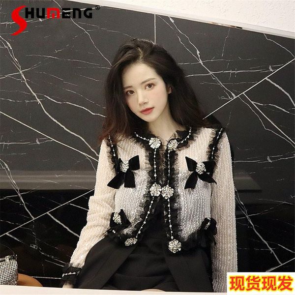 women's jackets graceful beads rhinestones sequins bow floral coats female summer french short cardigan sun protection 2021 clothing, Black;brown
women's jackets graceful beads rhinestones sequins bow floral coats female summer french short cardigan sun protection 2021 clothing, Black;brown