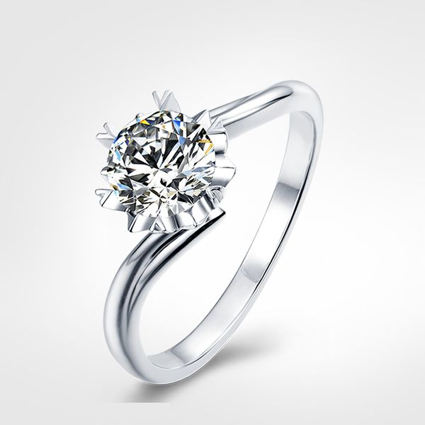 snowflake style 925 silver moissanite ring smooth setting round brilliant cut moissanite 1ct proposal ring romantic design, Slivery;golden 
snowflake style 925 silver moissanite ring smooth setting round brilliant cut moissanite 1ct proposal ring romantic design, Slivery;golden