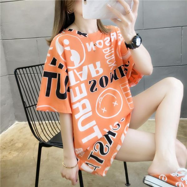 women's t-shirt women 2021 arrival summer female short sleeve letter loose european style internet celebrity c40, White
women's t-shirt women 2021 arrival summer female short sleeve letter loose european style internet celebrity c40, White