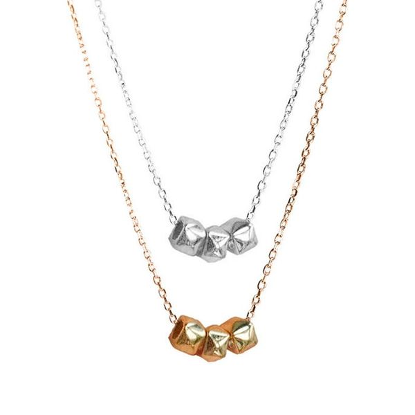 pendant necklaces simple necklace women's trend clavicle gold chain bijoux gift for female cube bead lucky jewelry collar, Silver
pendant necklaces simple necklace women's trend clavicle gold chain bijoux gift for female cube bead lucky jewelry collar, Silver