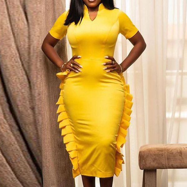 Women Party Dress Stand-up Collar Short Sleeves High Waist Large Size Slim Fit Casual Wear With Wooden Ears Women Club Dress
Women Party Dress Stand-up Collar Short Sleeves High Waist Large Size Slim Fit Casual Wear With Wooden Ears Women Club Dress