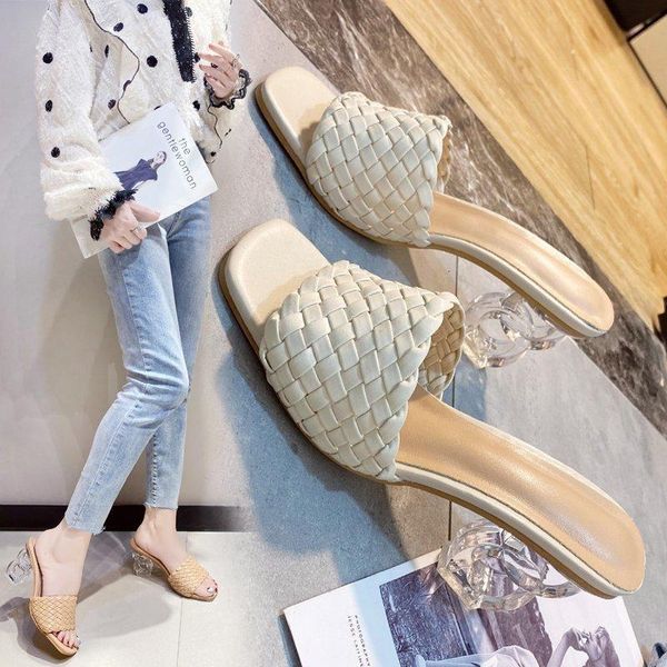 slippers sandals female summer european and american high-heeled braided open-toed fish mouth shaped heel 7eno, Black
slippers sandals female summer european and american high-heeled braided open-toed fish mouth shaped heel 7eno, Black