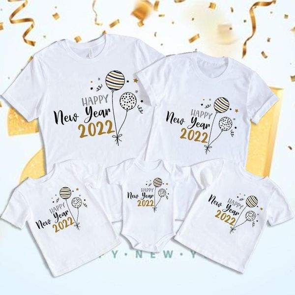 women's t-shirt happy year 2022 family matching clothes holiday look father mother kids tshirts baby rompers year's party outfits, White
women's t-shirt happy year 2022 family matching clothes holiday look father mother kids tshirts baby rompers year's party outfits, White