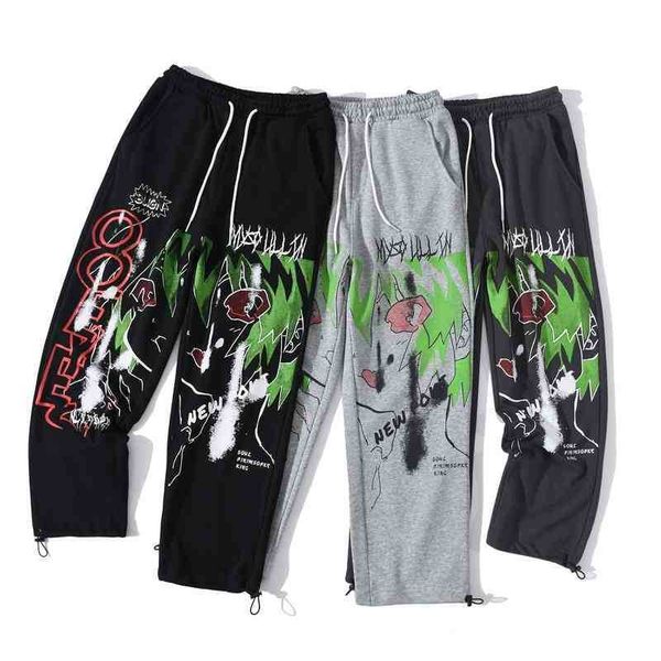 2020 new dark high street hip hop fashion men's pants, Black