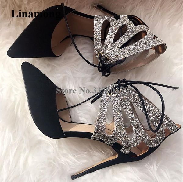 women fashion pointed toe suede leather stiletto heel pumps lace-up sequined ankle wrap high heels wedding dress shoes, Black
women fashion pointed toe suede leather stiletto heel pumps lace-up sequined ankle wrap high heels wedding dress shoes, Black