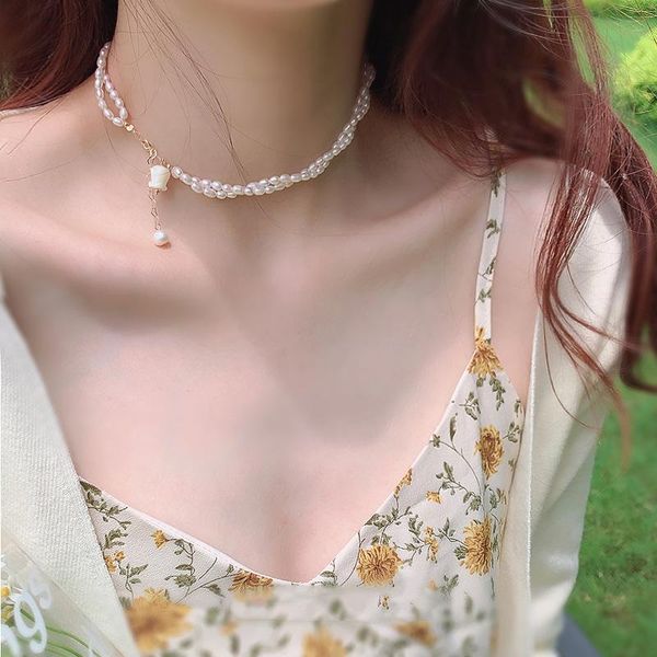 pendant necklaces origin summer creative double-layer beaded simulation pearl chokers necklace for women korean white flower jewellery, Silver
pendant necklaces origin summer creative double-layer beaded simulation pearl chokers necklace for women korean white flower jewellery, Silver