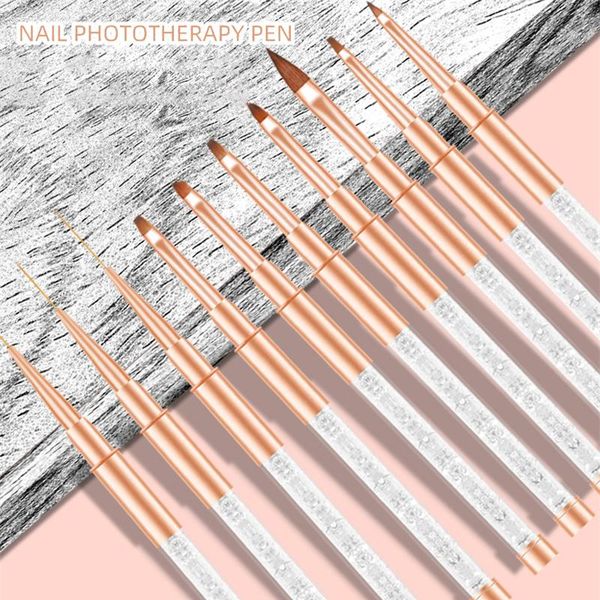 nail brushes 1 pc single brush rose gold crystal electroplated rod diamond drawing light therapy double point pen art tools, Yellow
nail brushes 1 pc single brush rose gold crystal electroplated rod diamond drawing light therapy double point pen art tools, Yellow