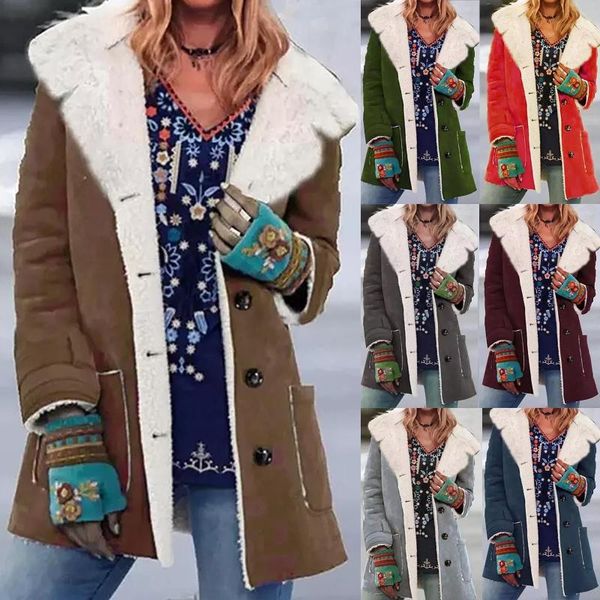 women's jackets autumn clothes down the collar single-row button long-sleeved jacket long coat girls cotton warm casual abrigo, Black;brown
women's jackets autumn clothes down the collar single-row button long-sleeved jacket long coat girls cotton warm casual abrigo, Black;brown