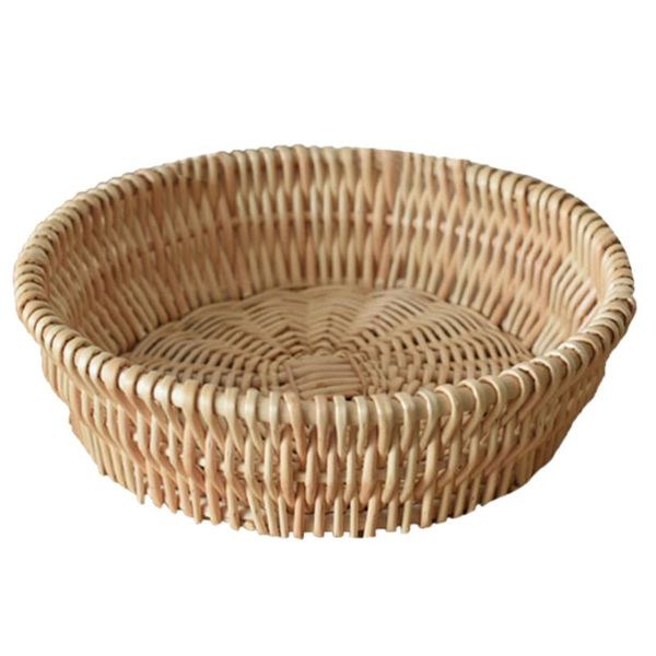 storage baskets 1pc wicker basket fruit hand-woven home container (khaki) 
storage baskets 1pc wicker basket fruit hand-woven home container (khaki)