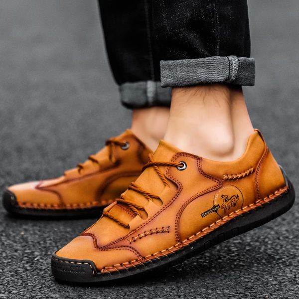 comfortable casual leather shoes men's sports lefu breathable flat in spring and autumn slippers, Black
comfortable casual leather shoes men's sports lefu breathable flat in spring and autumn slippers, Black