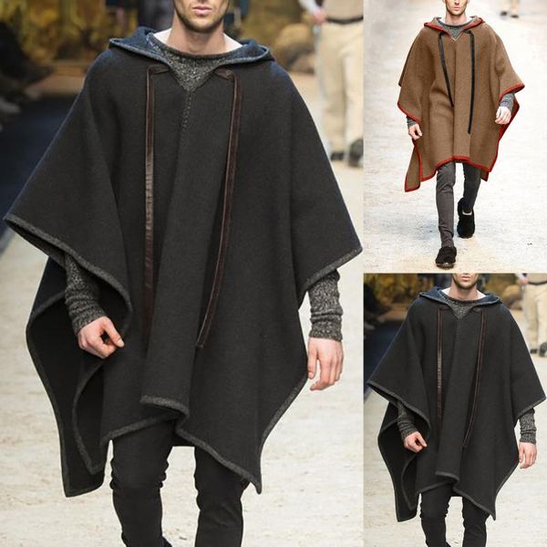 men's jackets trench coats cloak shawl set head solid color vintage irregular windbreaker cape sweatshirt woolen coat streetwear, Black;brown
men's jackets trench coats cloak shawl set head solid color vintage irregular windbreaker cape sweatshirt woolen coat streetwear, Black;brown