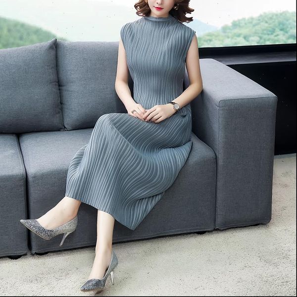 miyak elegant solid office womens dress clothing summer sleeveless midi vintage robe vestidos, Black;gray
miyak elegant solid office womens dress clothing summer sleeveless midi vintage robe vestidos, Black;gray