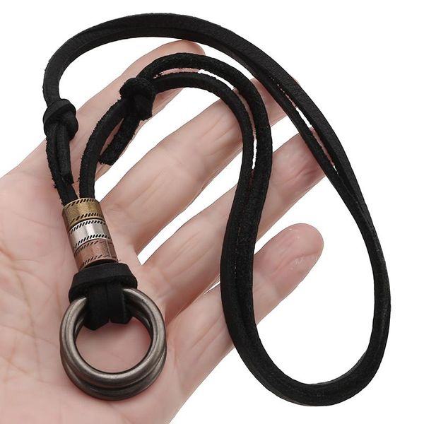 pendant necklaces vintage necklace leather rope creative fashion ring decor charm simple stylish jewelry, Silver
pendant necklaces vintage necklace leather rope creative fashion ring decor charm simple stylish jewelry, Silver