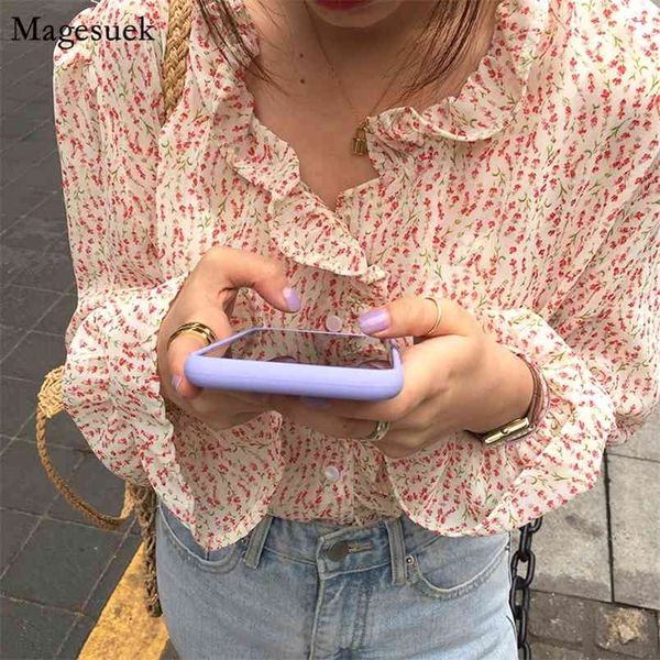 korean sweet vintage floral women blouse loose v-neck puff sleeve chiffon s blouses ruffles printed shirt 10115 210512, White
korean sweet vintage floral women blouse loose v-neck puff sleeve chiffon s blouses ruffles printed shirt 10115 210512, White