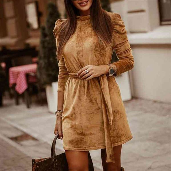 winter long puff sleeve velvet dress for women autumn casual bodycon office dress sashes female slim solid mini party vestidos, Black;gray
winter long puff sleeve velvet dress for women autumn casual bodycon office dress sashes female slim solid mini party vestidos, Black;gray