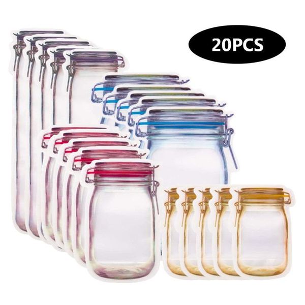 20pcs reusable mason jar bottles bags nuts candy cookies bag seal fresh storage zipper sealed kitchen organizer
20pcs reusable mason jar bottles bags nuts candy cookies bag seal fresh storage zipper sealed kitchen organizer