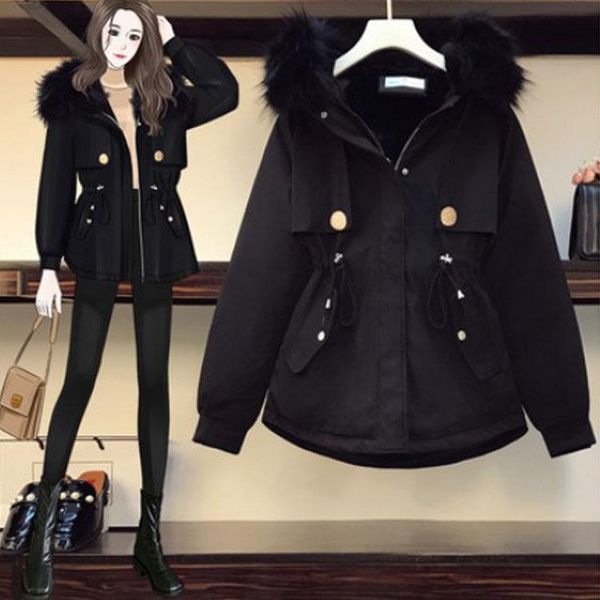 winter clothes women plus size cotton-padded jacket was thinner to overcome hooded long-sleeve warm coat feminine street wear women's j, Black;brown
winter clothes women plus size cotton-padded jacket was thinner to overcome hooded long-sleeve warm coat feminine street wear women's j, Black;brown