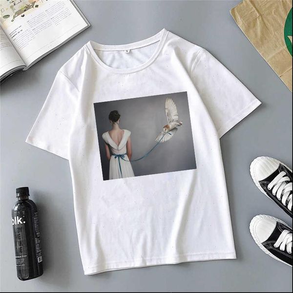 casual funny cartoon print women kawaii harajuku korean style femme clothes, White
casual funny cartoon print women kawaii harajuku korean style femme clothes, White