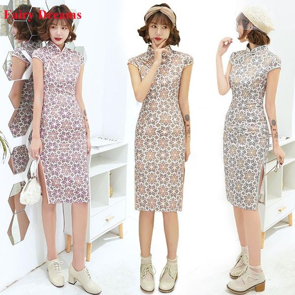 double layer silk printed cheongsam six pointed star improved young casual qipao dress retro ethnic lady's clothes chinese style clothi, Red
double layer silk printed cheongsam six pointed star improved young casual qipao dress retro ethnic lady's clothes chinese style clothi, Red