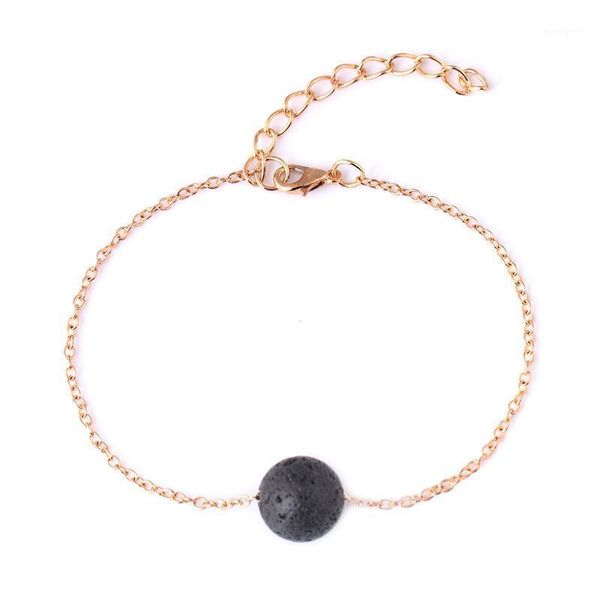 charm bracelets 2pcs/set simple design lava rock stone bangle chain oil diffuser alloy bracelet for women men lovers1, Golden;silver
charm bracelets 2pcs/set simple design lava rock stone bangle chain oil diffuser alloy bracelet for women men lovers1, Golden;silver