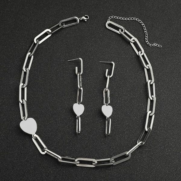 chokers 2021 simple fashion long love earrings necklaces punk stainless steel jewelry harajuku cool girl birthday gifts collar women, Golden;silver
chokers 2021 simple fashion long love earrings necklaces punk stainless steel jewelry harajuku cool girl birthday gifts collar women, Golden;silver