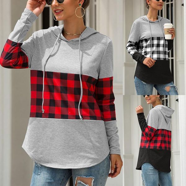 women's hoodies & sweatshirts kekemali plaid hooded sweatshirt women long sleeve colorblock cute christmas hoodie fall streetwear hoody, Black
women's hoodies & sweatshirts kekemali plaid hooded sweatshirt women long sleeve colorblock cute christmas hoodie fall streetwear hoody, Black