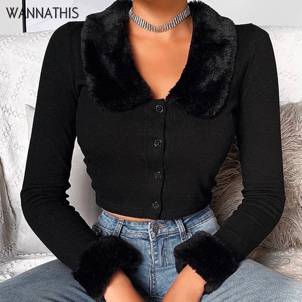 wannathis black long sleeve women fluffy turn-down collar button autumn women shirt warm cropped slim elastic casual, White
wannathis black long sleeve women fluffy turn-down collar button autumn women shirt warm cropped slim elastic casual, White