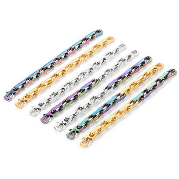 chains square cuban chain bracelet colorful hip hop style necklace gold color silver men women jewelry bar party accessories
chains square cuban chain bracelet colorful hip hop style necklace gold color silver men women jewelry bar party accessories