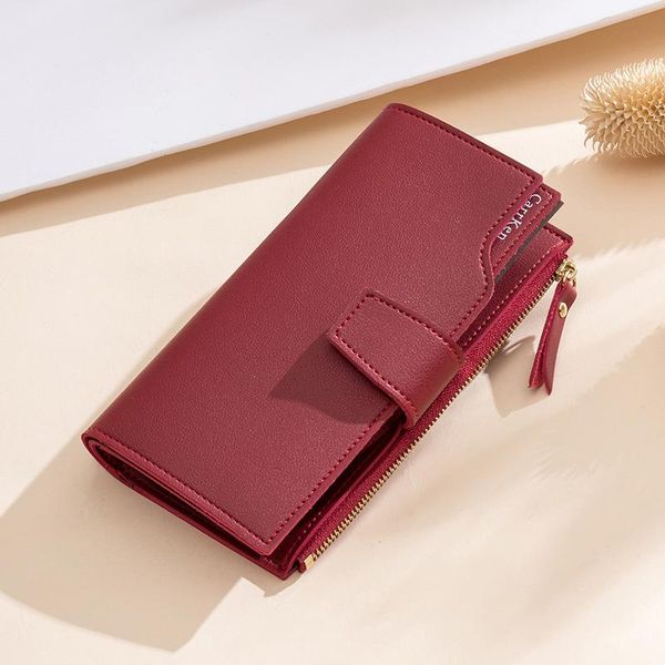 wallets ladies wallet 2021 long korean multi-function large-capacity tri-fold zipper buckle pu clutch women, Red;black
wallets ladies wallet 2021 long korean multi-function large-capacity tri-fold zipper buckle pu clutch women, Red;black