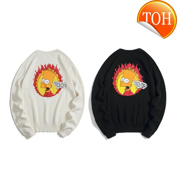 simpson 19s sweater offw couple's wool knitted, Black 
simpson 19s sweater offw couple's wool knitted, Black