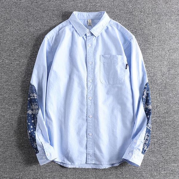 men's casual shirts oxford shirt retro slim splice leisure shellort long sleeve japanese streetwear men clothing, White;black
men's casual shirts oxford shirt retro slim splice leisure shellort long sleeve japanese streetwear men clothing, White;black