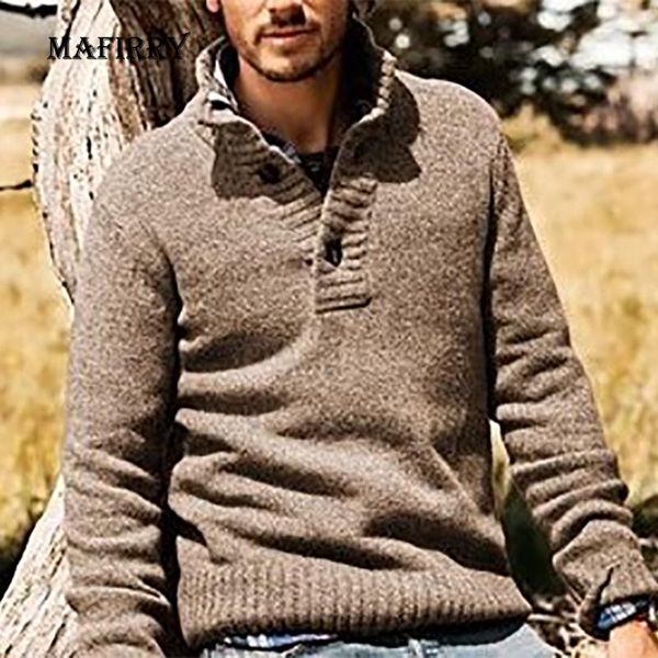 men's sweaters long sleeve autumn winter knit sweater men turn down collar button patchwork loose male casual streetwear knitting pullo, White;black
men's sweaters long sleeve autumn winter knit sweater men turn down collar button patchwork loose male casual streetwear knitting pullo, White;black