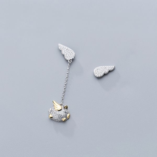 mloveacc genuine 925 sterling feather fairy wings flying pig stud earrings for women fashion silver jewelry, Golden;silver
mloveacc genuine 925 sterling feather fairy wings flying pig stud earrings for women fashion silver jewelry, Golden;silver
