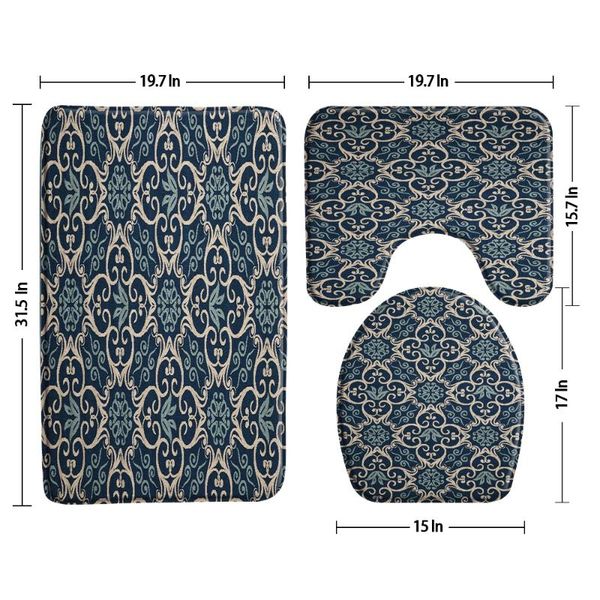 bath mats navy blue ethnic pattern mat rug non-slip 3 piece set geometric flannel toilet cover lid baths decor u-shaped pad door
bath mats navy blue ethnic pattern mat rug non-slip 3 piece set geometric flannel toilet cover lid baths decor u-shaped pad door