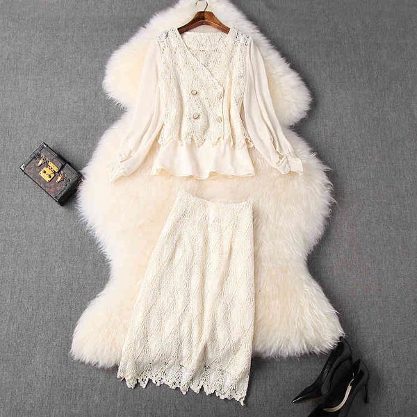dress spring for european and american women's wear long sleeve hollowed-out shirts skirts fashion suits sp5w, White
dress spring for european and american women's wear long sleeve hollowed-out shirts skirts fashion suits sp5w, White