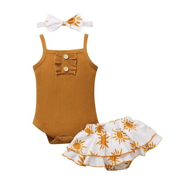 summer baby girls outfit sleeveless romper shorts skirt bow headwear set 3pcs children clothing sets, White
summer baby girls outfit sleeveless romper shorts skirt bow headwear set 3pcs children clothing sets, White